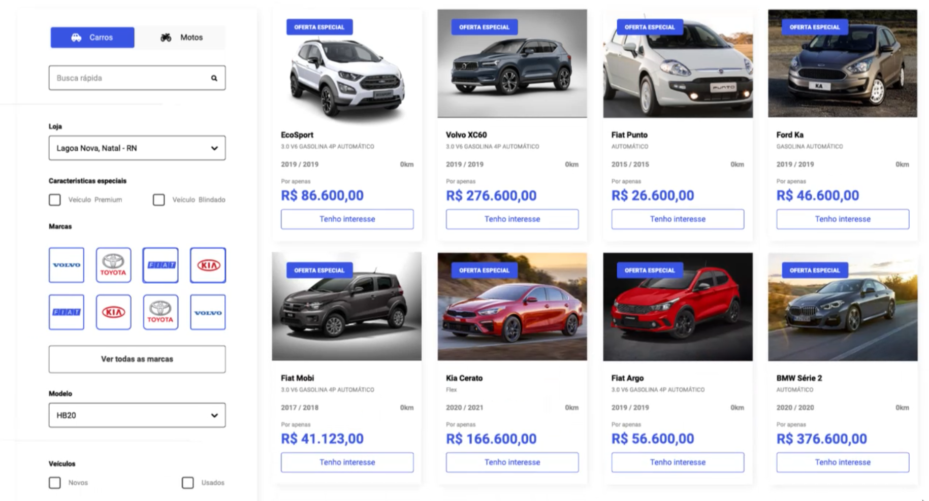 Como fazer um site de venda de carros online